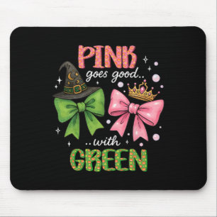 Pink Goes Good With Green Halloween Witch Pinkand Mouse Mat