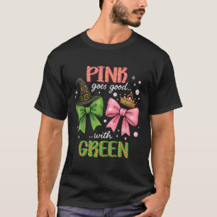Pink Goes Good With Green Halloween Witch Pinkand T-Shirt