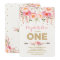 Pink Gold 1st Birthday Invite Floral Dreamcatcher