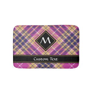 Pink, Gold and Blue Tartan Bath Mat
