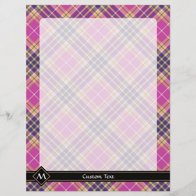 Pink, Gold and Blue Tartan Flyer (Front)