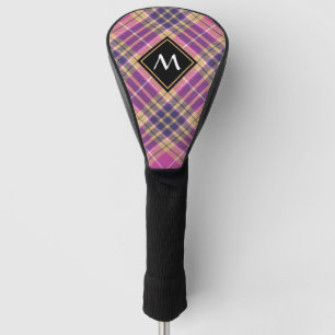 Pink, Gold and Blue Tartan Golf Head Cover