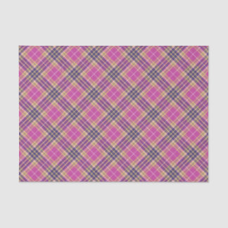 Pink, Gold and Blue Tartan Tissue Paper