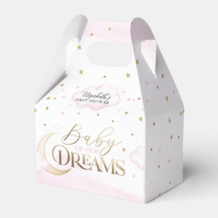 Pink Gold Baby of our Dreams Baby Shower Favour Box
