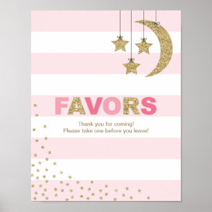 pink gold baby shower decor favours table sign pin