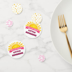 Pink Gold Baby Shower Party Tableware Confetti