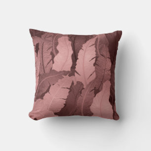 Pink Gold Banana Leaves: Luxury Cushion