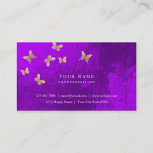 Pink Gold Blush Cooper Purple Amethyst Metallic Business Card