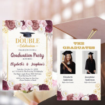 Pink  Gold Blush Joint Graduation Party 2 photos