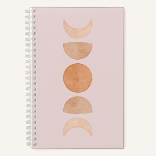 Pink & Gold Boho Moon Phases Journal