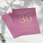 Pink Gold Budget 30th Birthday Invitation Flyer<br><div class="desc">Make an Unforgettable 30th Birthday with Our Personalised Pink & Gold Budget Invites! Make your 30th birthday party celebration a night to remember with our personalised pink and gold budget birthday invitation flyer. Our budget-friendly party invites feature beautiful pink script with gold detailing on a smooth white background making them...</div>