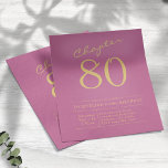 Pink Gold Budget 80th Birthday Invitation Flyer<br><div class="desc">Get ready to celebrate the special 80th birthday of your loved one in style with this budget-friendly pink and gold script invitation. Feature an elegant script font, and a stunning pink and gold colour palette, this invitation will make your event one to remember. Impress your guests and make your loved...</div>