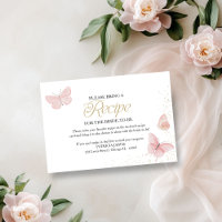 Pink Gold Butterfly Bridal Shower Recipe Request