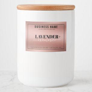 Pink Gold Candle Label, Candle Sticker, Printable Food Label