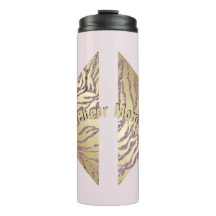 Pink & Gold Cheer Mum Thermal Tumbler