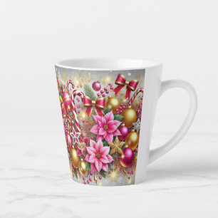 Pink & Gold Christmas Magic Latte Mug