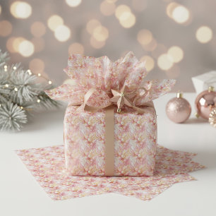 Pink Gold Christmas Merry Pattern#17 ID1009 Tissue Paper