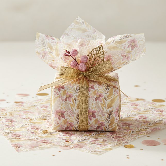 Pink Gold Christmas Pattern#21 ID1009 Tissue Paper (Creator Uploaded)