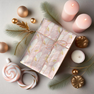 Pink Gold Christmas Pattern#29 ID1009 Wrapping Paper