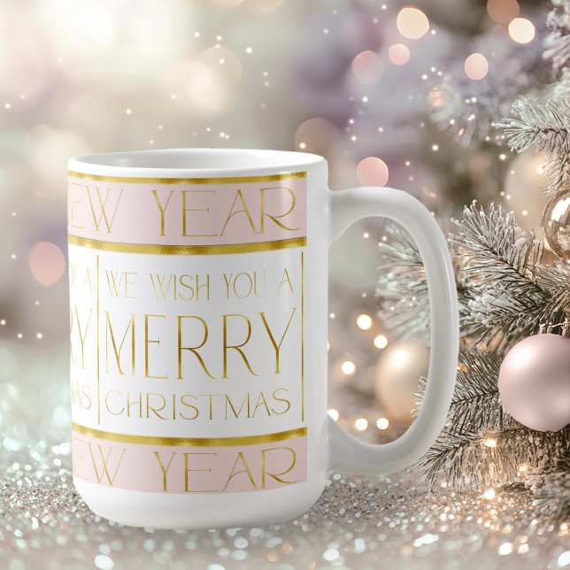 Pink Gold Christmas Pattern#35 ID1009 Coffee Mug (Creator Uploaded)