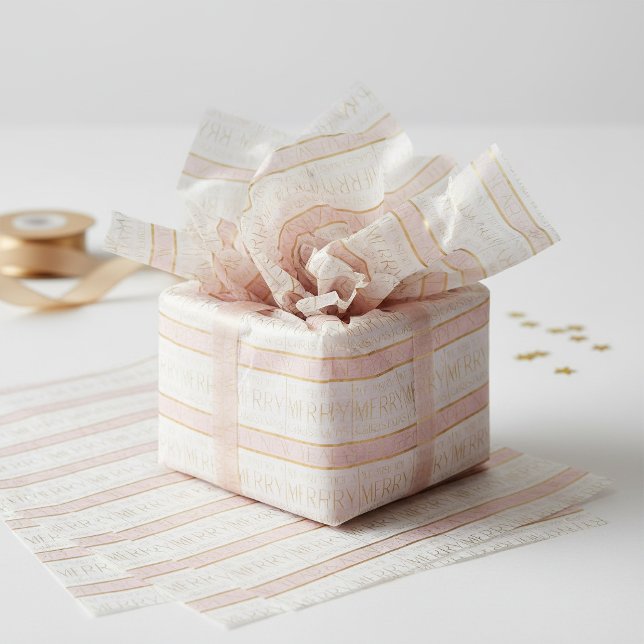 Pink Gold Christmas Pattern#35 ID1009 Tissue Paper (Creator Uploaded)