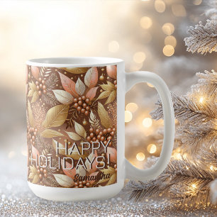 Pink Gold Christmas Pattern#8 ID1009 Coffee Mug