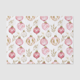 Pink Gold Christmas Vintage Ornaments Tissue Paper