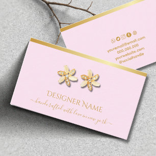 Pink Gold Classic and Chic Jewellery Display Card