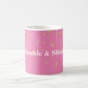 Pink Gold Confetti Coffee Mug