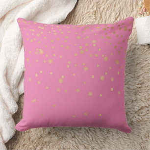 Pink Gold Confetti Cushion