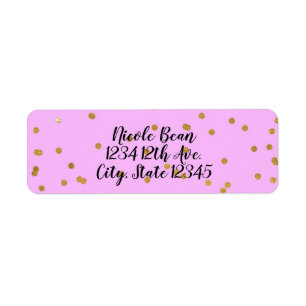Pink & Gold Confetti Dots Modern Glamour Glam