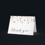 Pink & Gold Confetti Dots Thank You Card<br><div class="desc">Confetti Dots Thank You Card 
  Stylish and unique cards featuring blush,  gold and dark purple confetti dots. Matching items and other colours are available.</div>