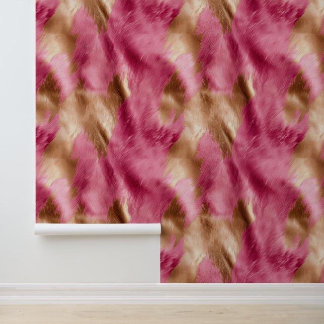 Pink Gold Cowgirl Cowhide Wallpaper (Application)