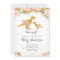 Pink Gold Dino Girl Baby Shower Invite