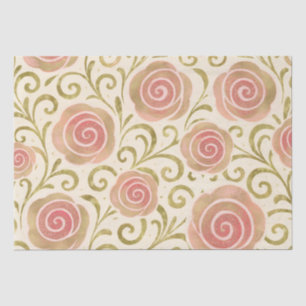 Pink & Gold Fairy Tale Storybook Princess Roses Tissue Paper