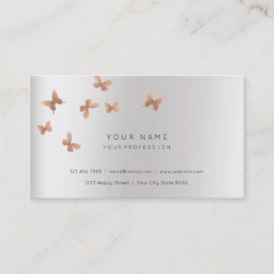 Pink Gold Faux White Gray Cooper Vip Pearly Silver Business Card