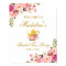Pink Gold Floral Bridal Shower Tea Party Welcome