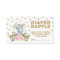 Pink & Gold Floral Elephant Diaper Raffle Ticket