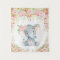 Pink Gold Floral Elephant Nursery Baby Girl Decor