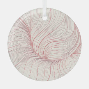 Pink Gold Floral: Luxury Pattern Glass Tree Decoration