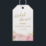 Pink Gold Floral Rose Watercolor Bridal Shower Gift Tags<br><div class="desc">Matching Collection in the Little Bayleigh Store!</div>