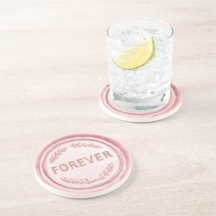 Pink Gold Forever Coaster