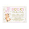 Pink Gold Fox Baby Girl Shower Bring a Book Card