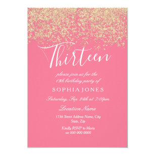 13th birthday invitations zazzle uk