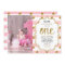 Pink, Gold Glitter First Birthday Photo Invitation