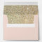 Pink Gold Glitter Floral with Return Address