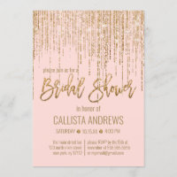 Pink Gold Glitter Fringe Curtain Bridal Shower