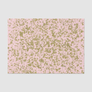 Pink & Gold Glitter Girly Glam Modern Splatter Tissue Paper