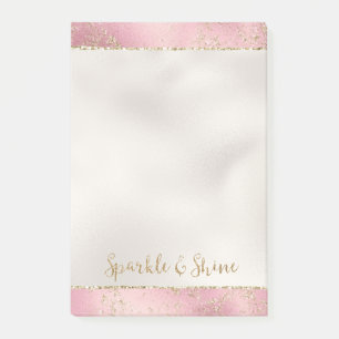 Pink Gold Glitter Glitz Sparkle   Post-it Notes