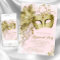 Pink Gold Glitter Masquerade Party